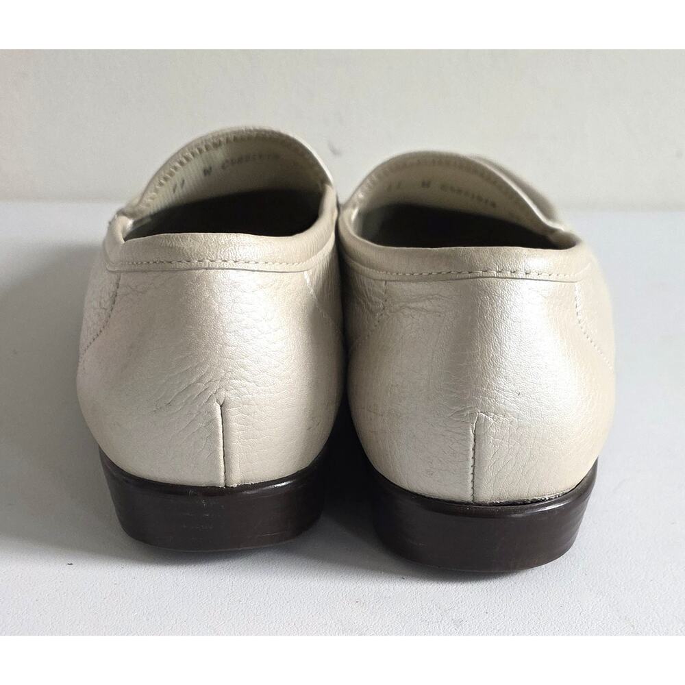 SAS Simplify Pearl Bone Leather oafers Size 11 Wide - Picture 3 of 7